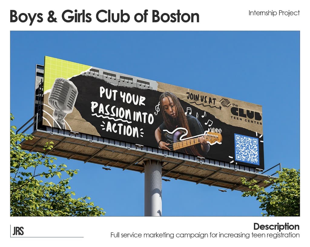 Boys & Girls Club of Boston teen registration campaign mockup